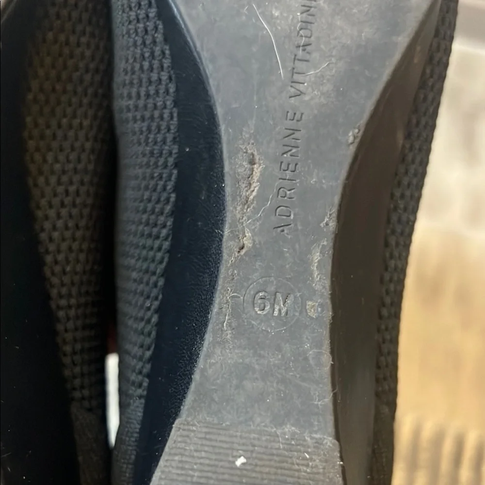 Adrienne Vittadini Black Wedge Shoes